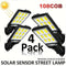 Solar Outdoor Lights, 4-Pack 6000 Lumens 108COB LED Solar-Powered Motion Sensor Wall Lamp