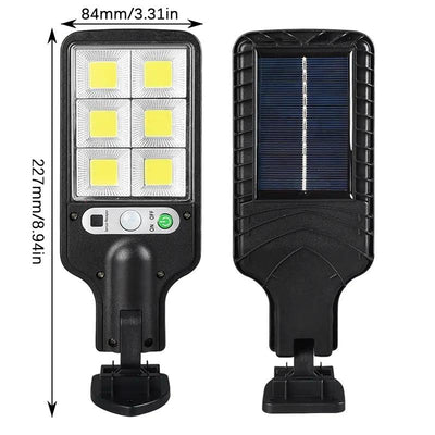 Solar Outdoor Lights, 4-Pack 6000 Lumens 108COB LED Solar-Powered Motion Sensor Wall Lamp