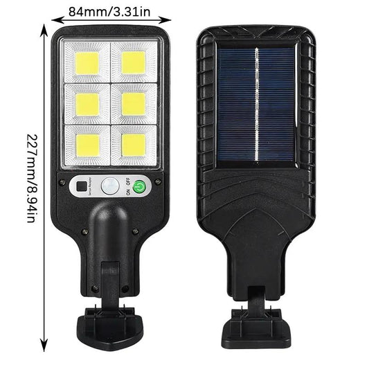 Solar Outdoor Lights, 4-Pack 6000 Lumens 108COB LED Solar-Powered Motion Sensor Wall Lamp