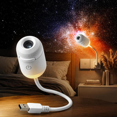 USB Star Sky Projector Lamp 24 Discs, Mini Galaxy Night Light for Bedroom