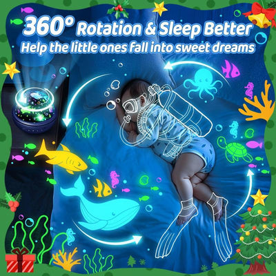 360° Rotating Kids Galaxy Projector – Remote Controlled Night Light with 3 Film Discs