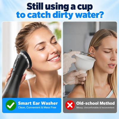 Electric Ear Cleaning Kit - Rechargeable Earwax Removal Tool with 2-in-1 Built-in Waste Tank, IP67 Waterproof Rating