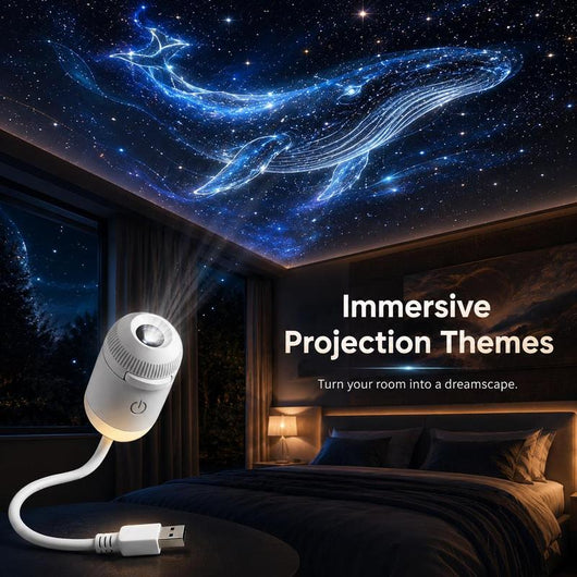 USB Star Sky Projector Lamp 24 Discs, Mini Galaxy Night Light for Bedroom