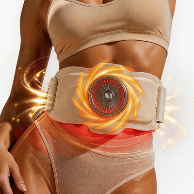 TURBO All-in-One Wearable Body Sculpting Belt: 1000+ RPM Vibration, Bipolar EMS, Red/NIR Light & Heat