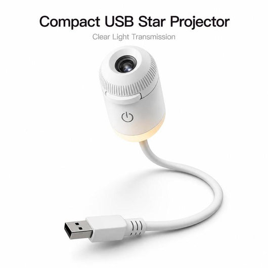 USB Star Sky Projector Lamp 24 Discs, Mini Galaxy Night Light for Bedroom
